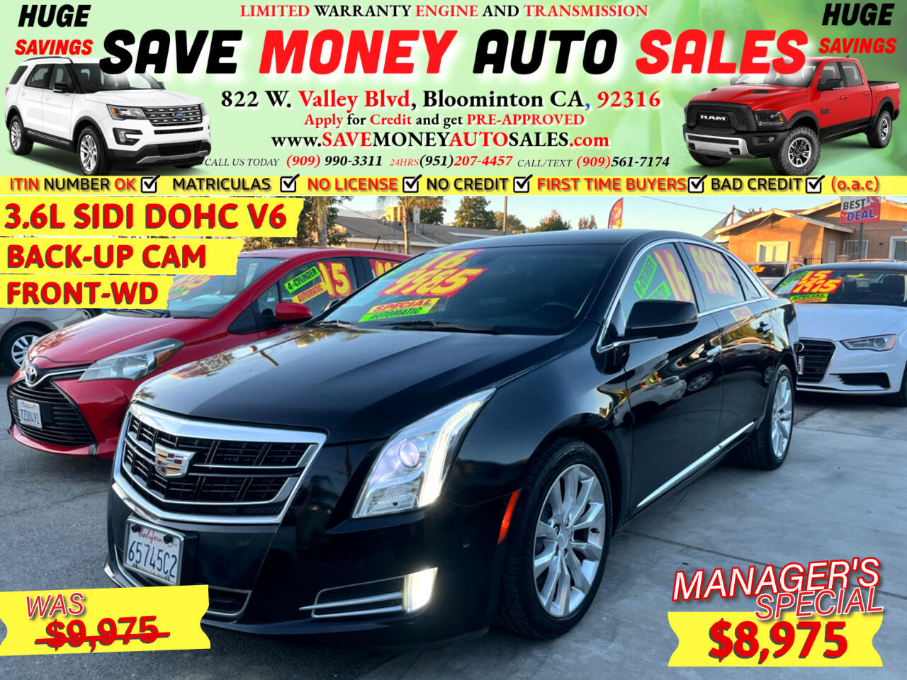 2016 Cadillac XTS 3.6L SIDI DOHC V6>BACKUP CAM>FRONT-WD