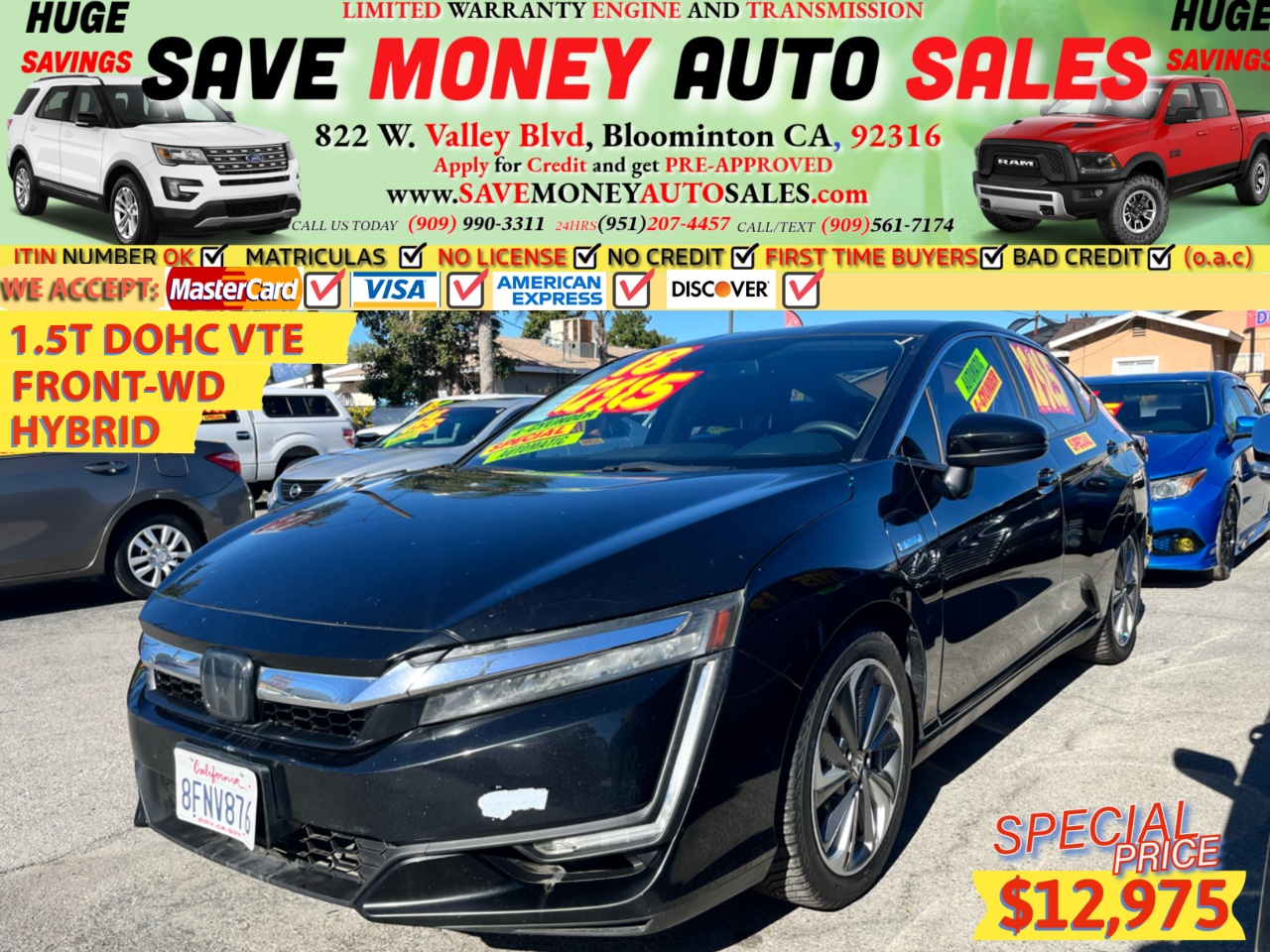 2018 Honda Clarity Plug-In Hybrid 1.5T DOHC VTE>FRONT-WD>HYRBID