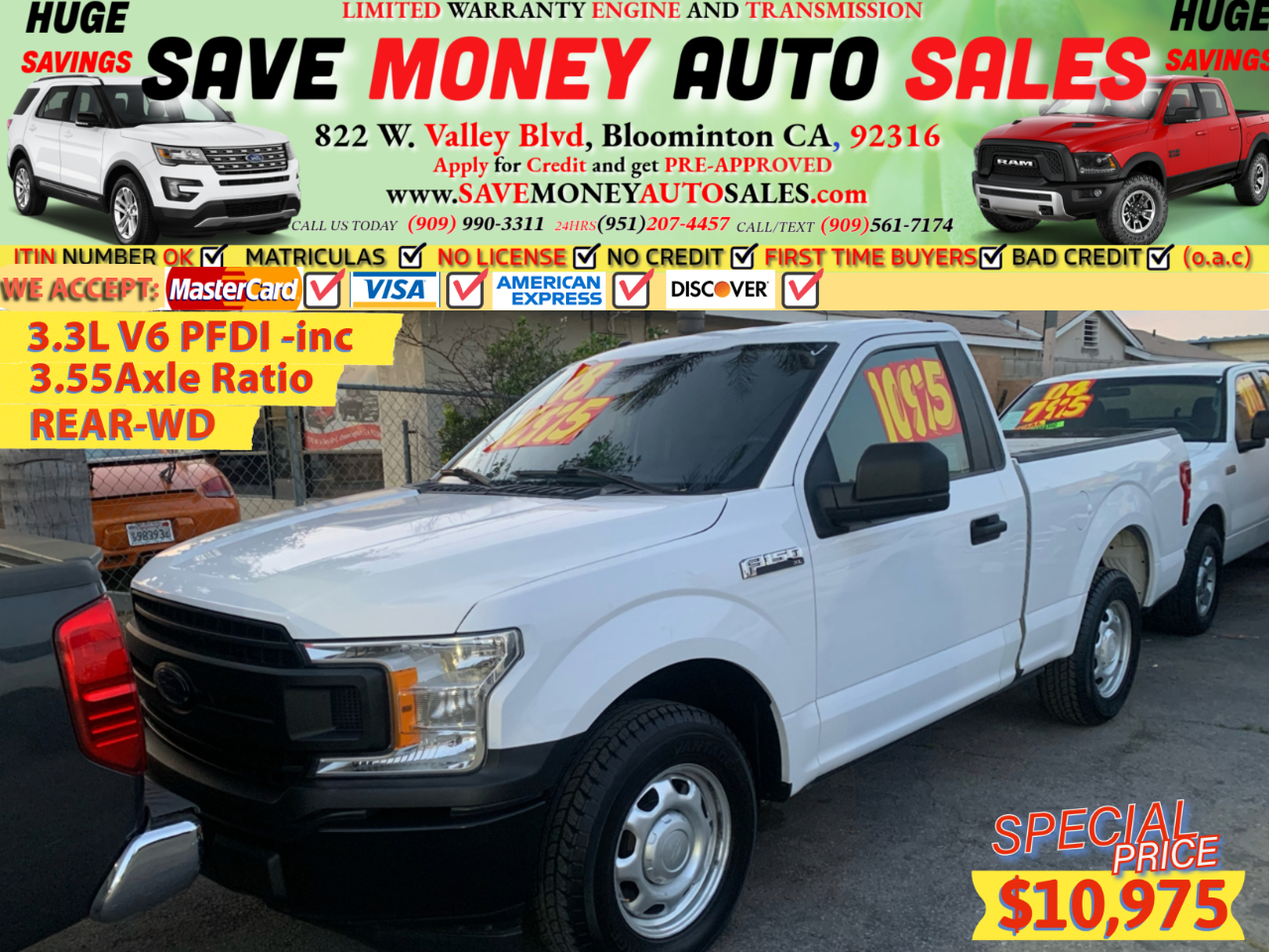 2018 Ford F-150 XLT 2WD Reg Cab 8' Box