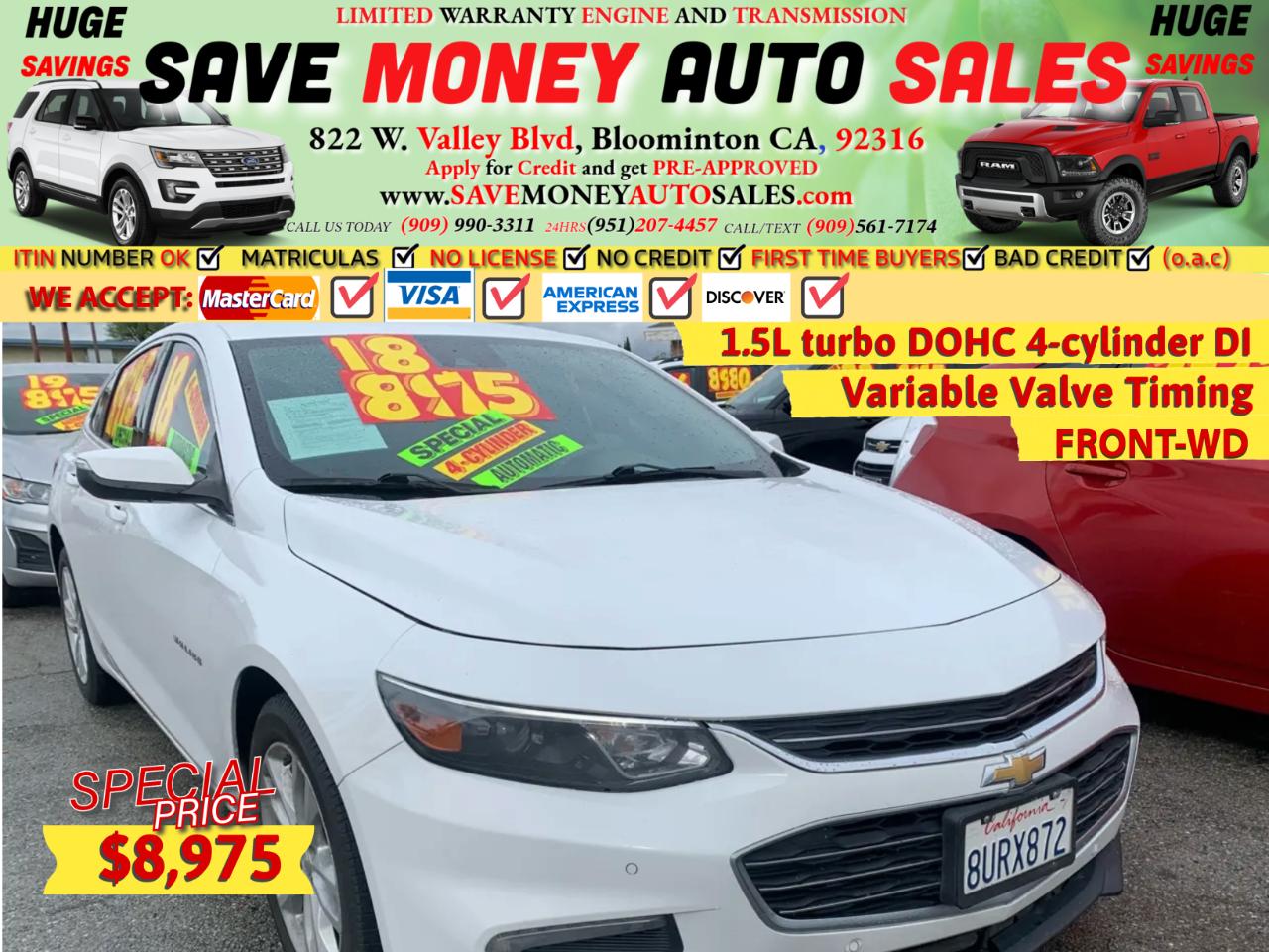 2018 Chevrolet Malibu 4dr Sdn LT w/1LT
