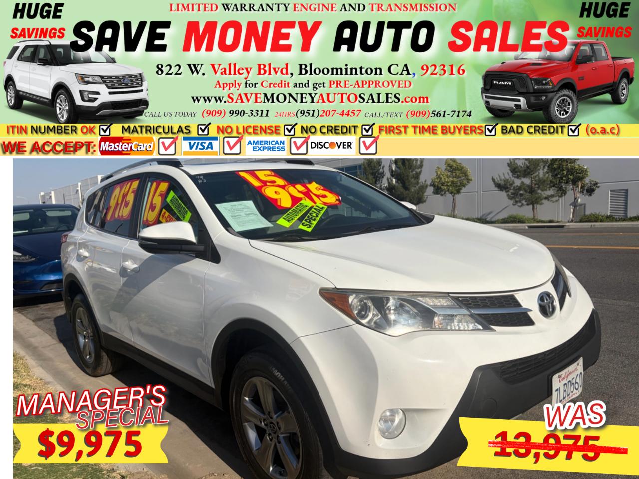 2015 Toyota RAV4 FWD 4dr XLE (Natl)