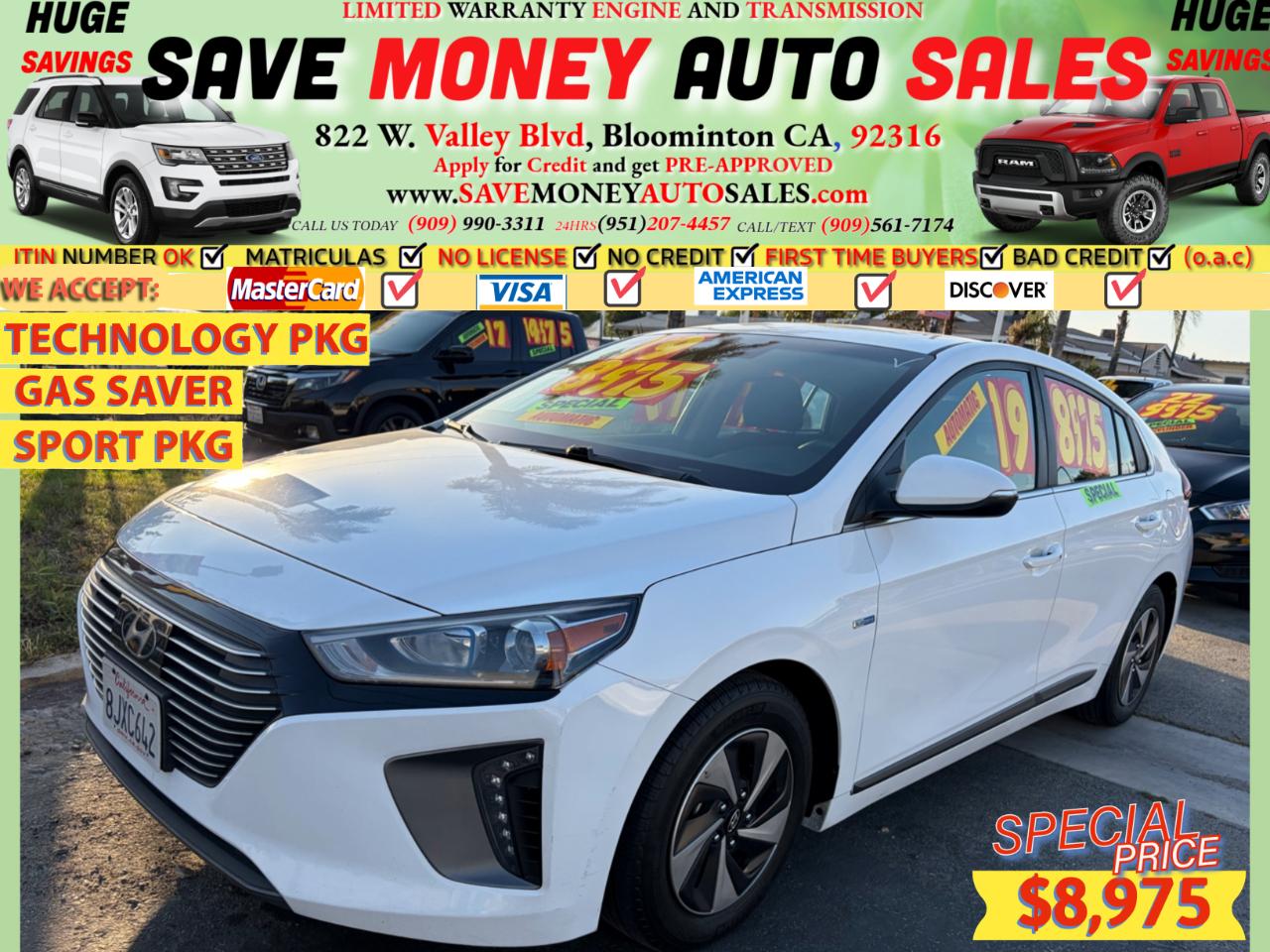 2019 Hyundai Ioniq Hybrid SEL Hatchback