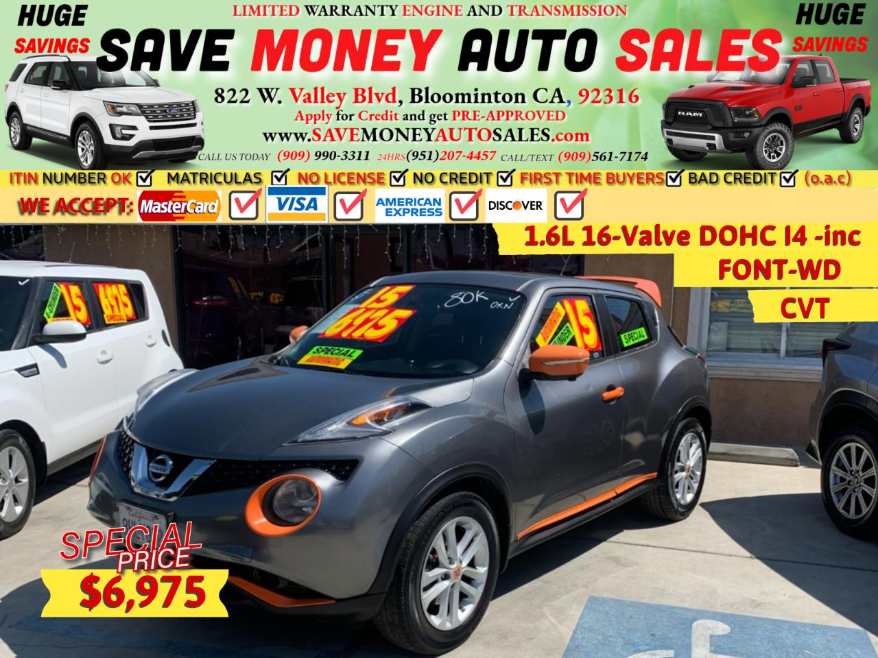 2015 Nissan Juke 5dr Wgn CVT SV FWD