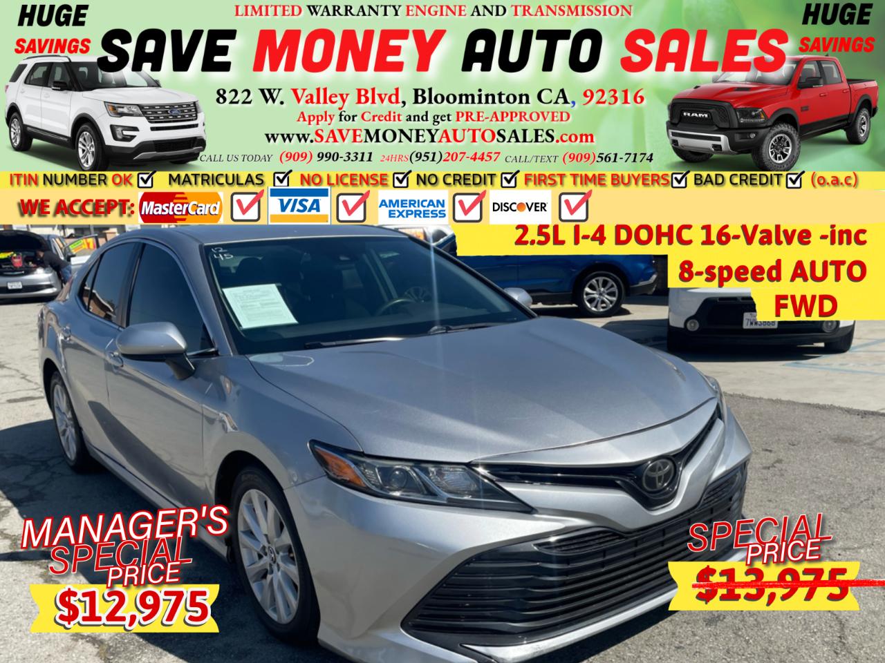 2019 Toyota Camry XLE Auto (Natl)