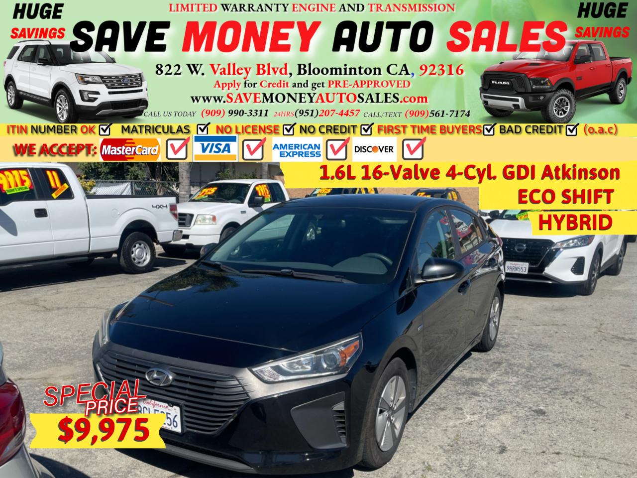 2018 Hyundai Ioniq Hybrid Blue Hatchback