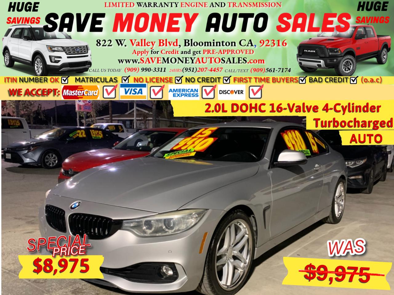 2015 BMW 4 Series 2dr Cpe 428i RWD SULEV