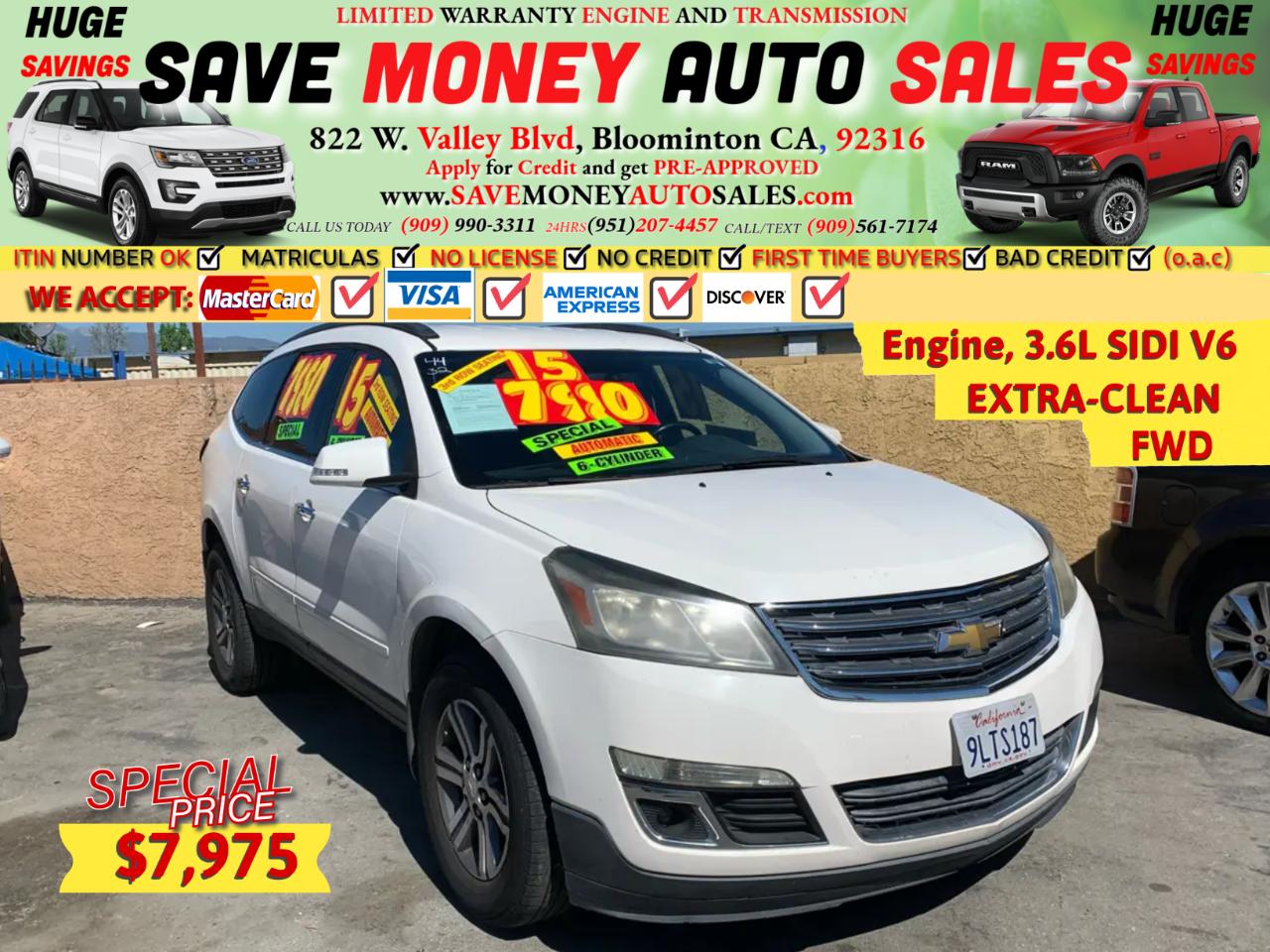 2015 Chevrolet Traverse FWD 4dr LT w/2LT