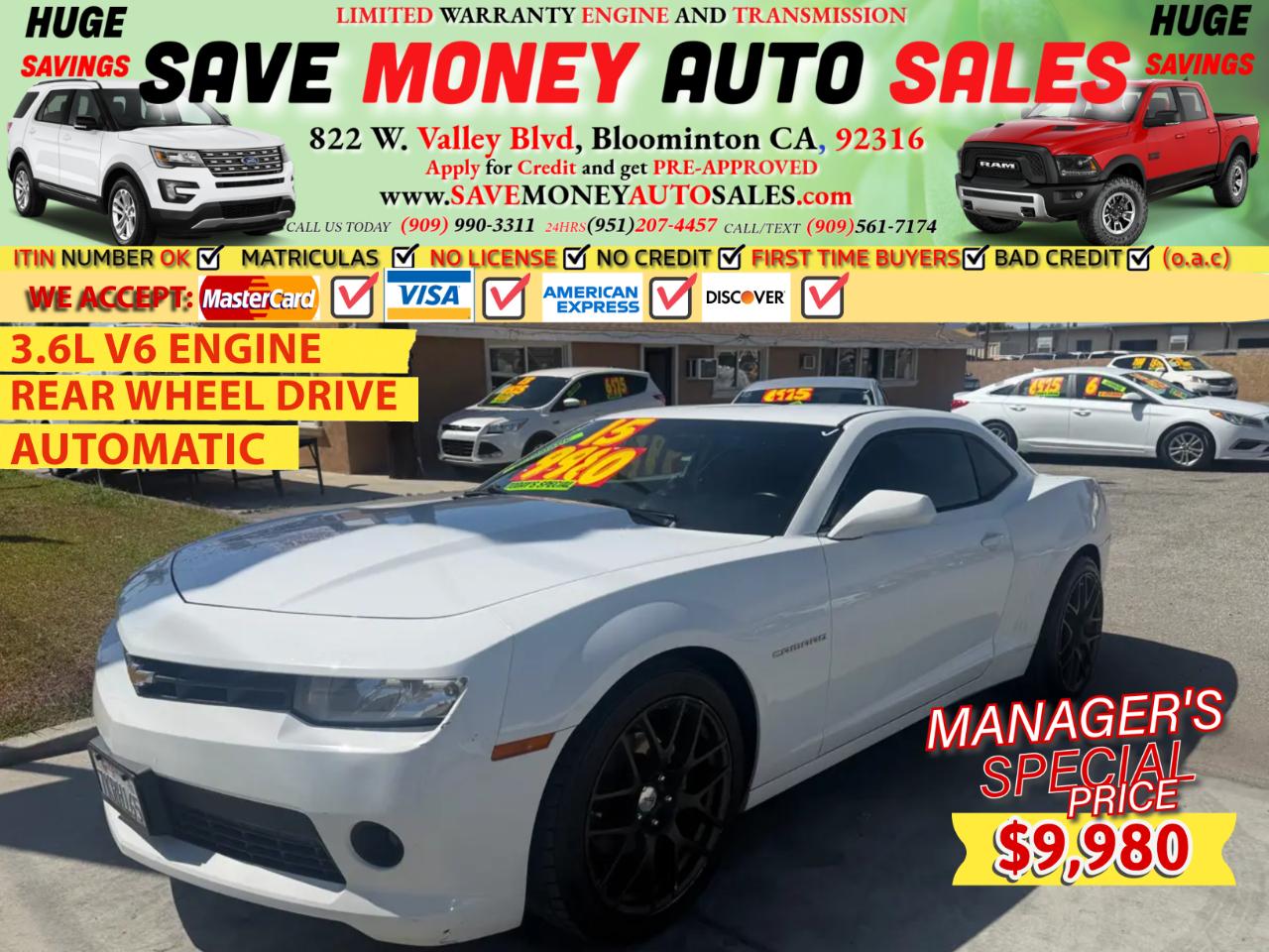 2015 Chevrolet Camaro 2dr Cpe LT w/1LT