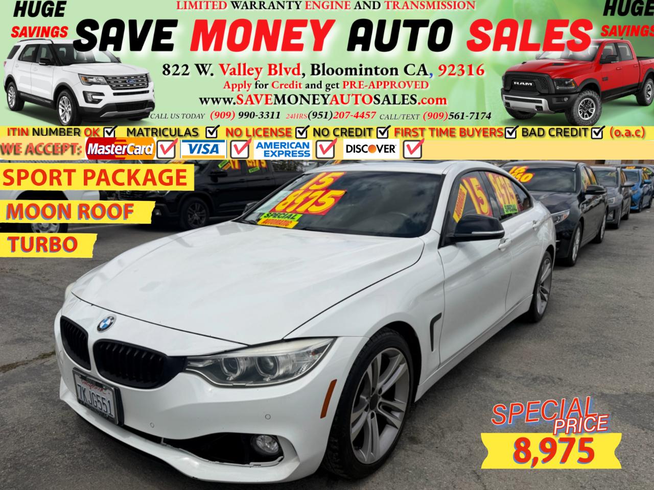 2015 BMW 4 Series 4dr Sdn 428i RWD Gran Coupe SULEV