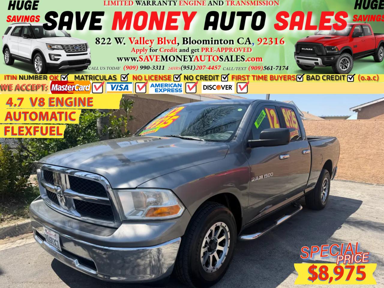 2012 RAM 1500 2WD Quad Cab 140.5" SLT