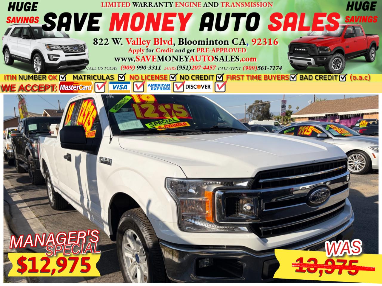 2019 Ford F-150 XLT 2WD SuperCab 6.5' Box