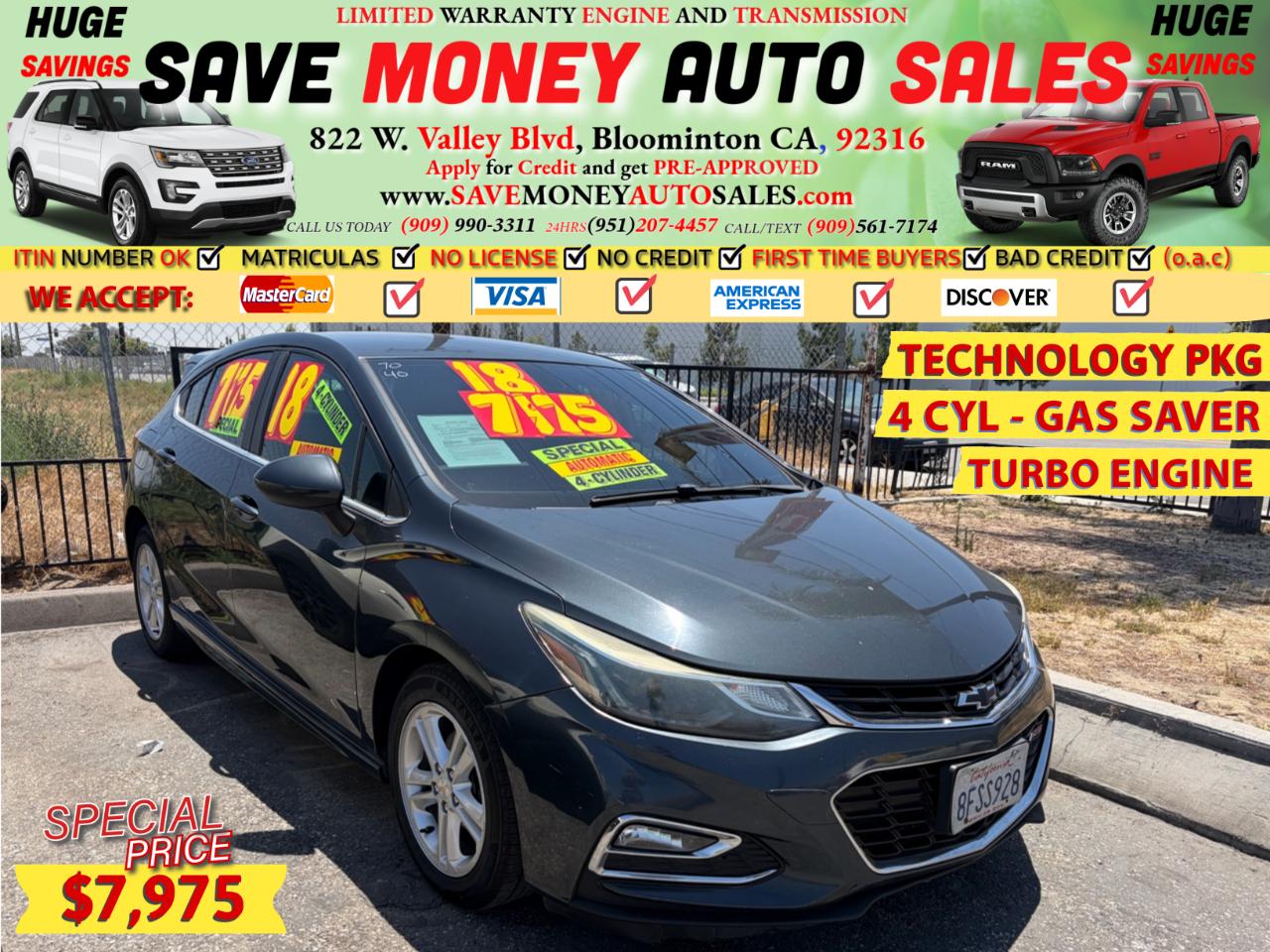 2018 Chevrolet Cruze 4dr HB 1.4L LT w/1SD