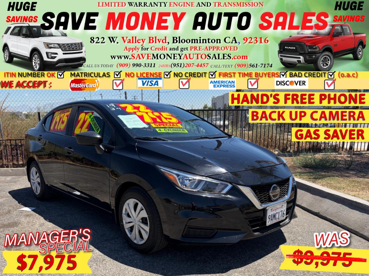 2022 Nissan Versa BACK UP CAMERA