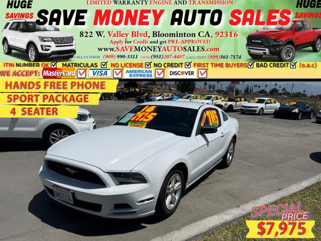White 2014 Ford Mustang V6 Coupe RWD Coupe Rear-Wheel Drive