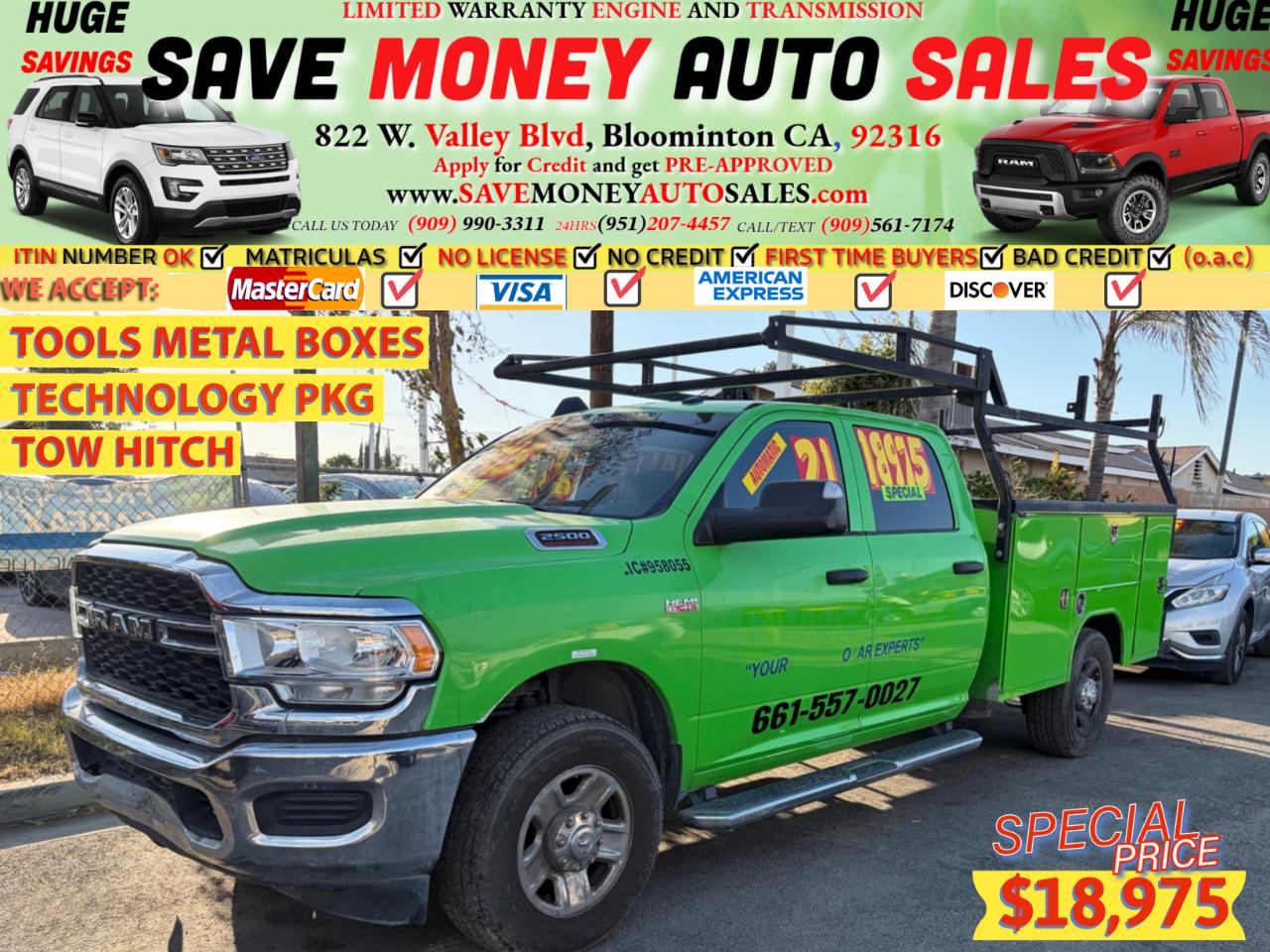 2021 RAM 2500 TOOL METAL BOXES