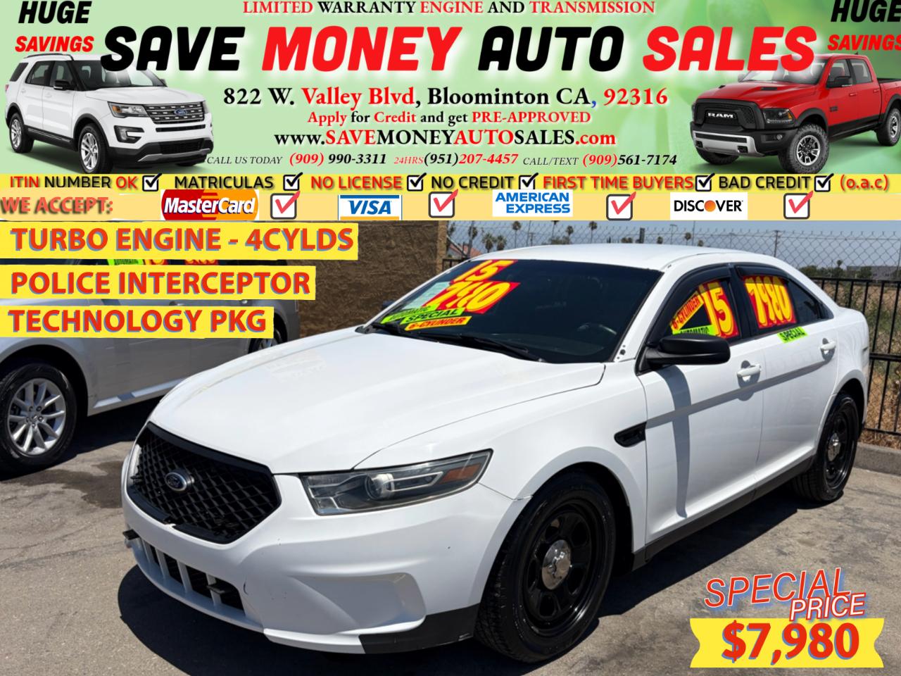 2015 Ford Taurus TURBPO ENGINE - 4WD