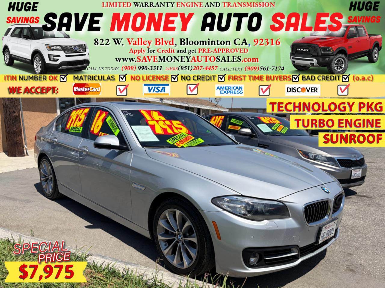 2016 BMW 528i TURBO ENGINE
