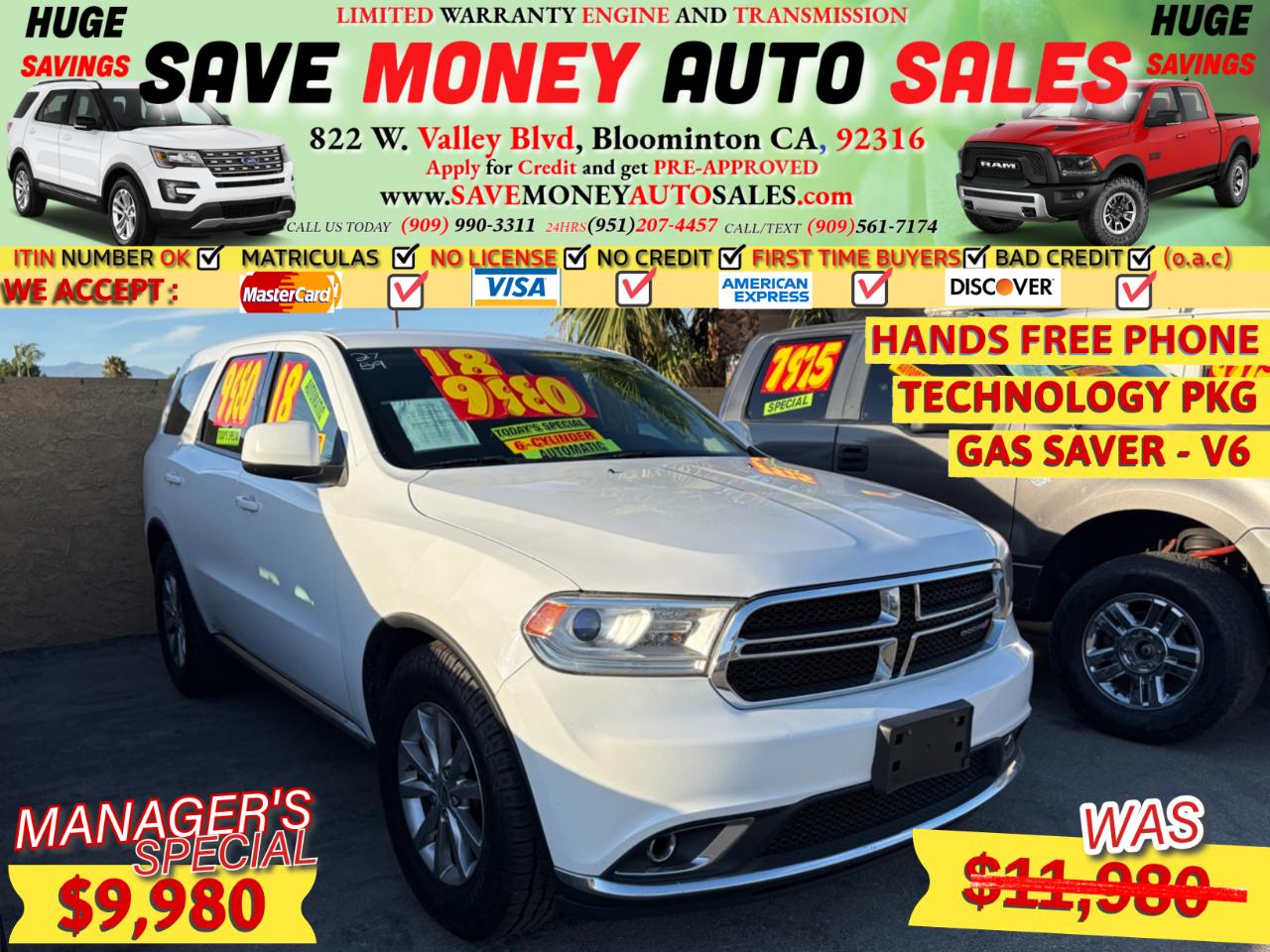 2018 Dodge Durango BACK UP CAMERA*