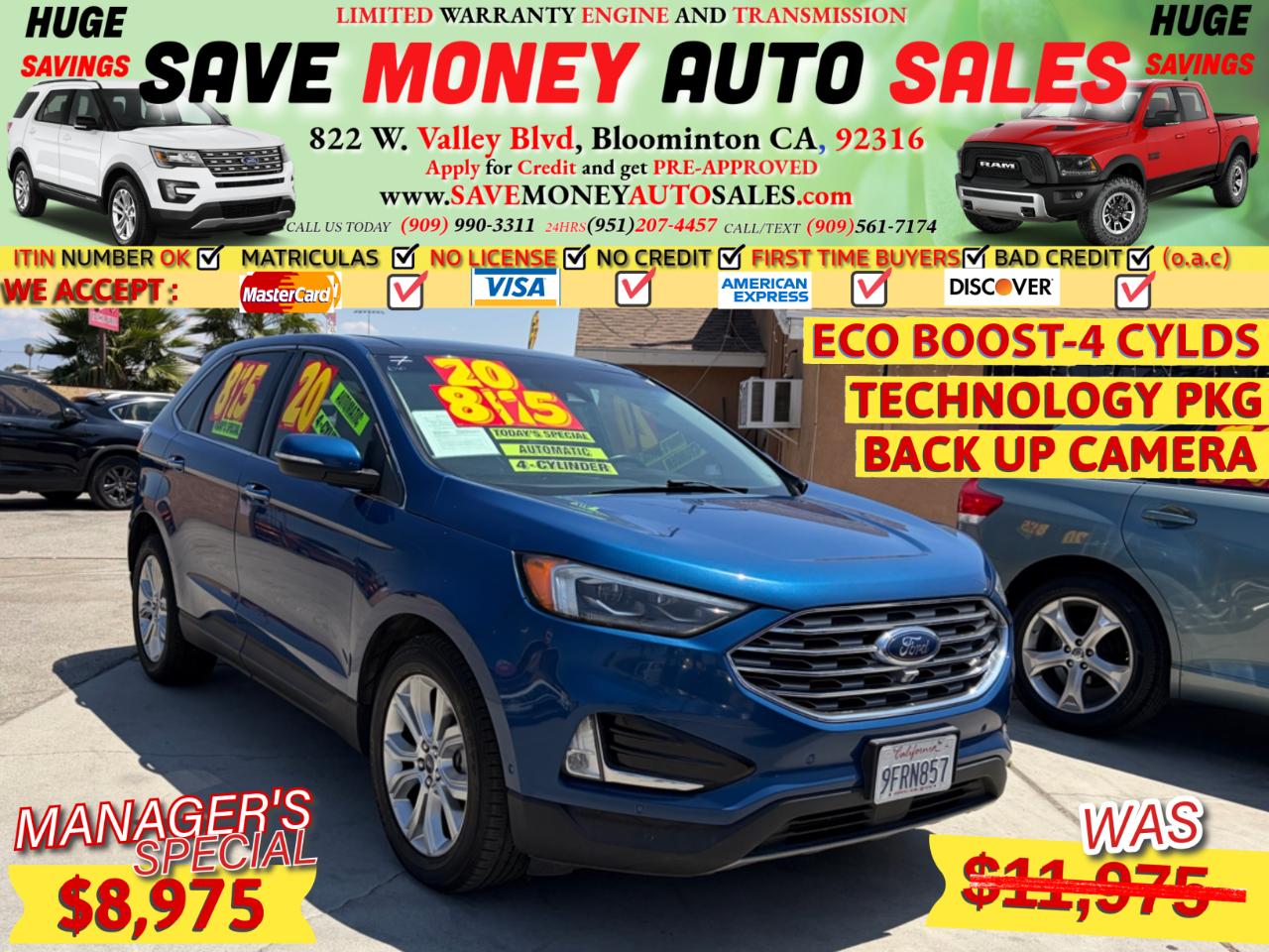 2020 Ford Edge EcoBoost TECHNOLOGY PKG
