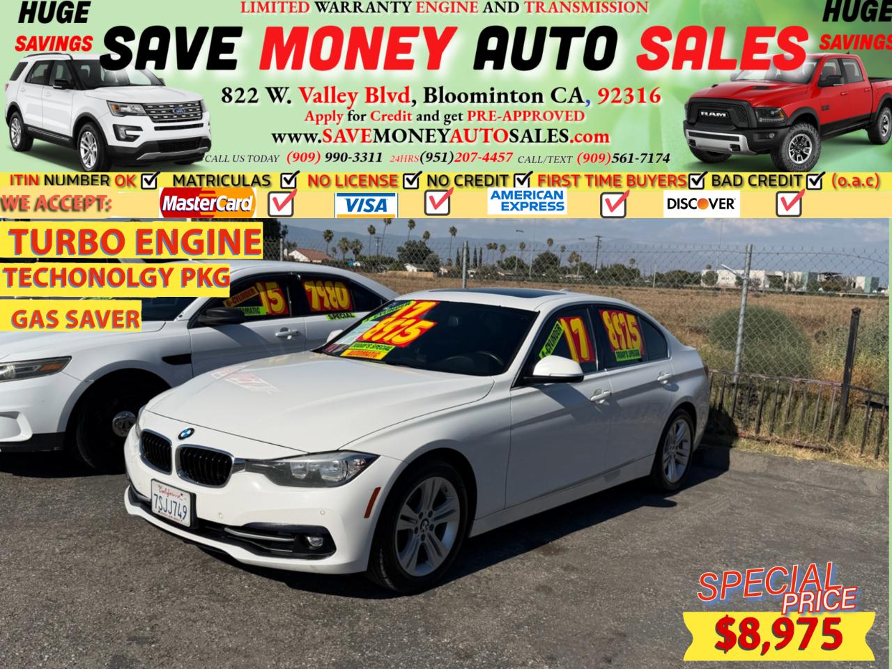 2017 BMW 3 Series TURBO ENGINE
