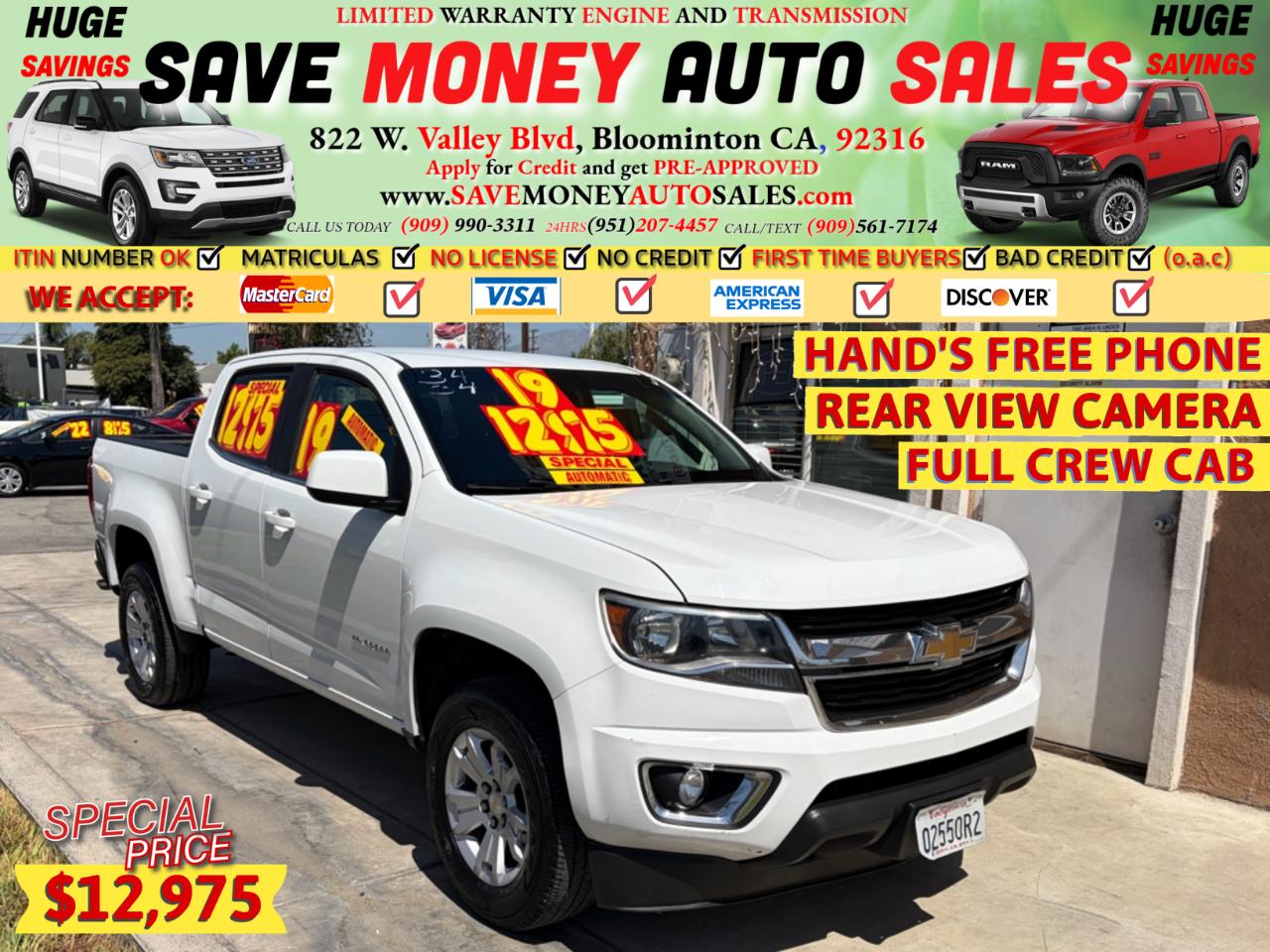 2019 Chevrolet Colorado HAND'S FREE PHONE
