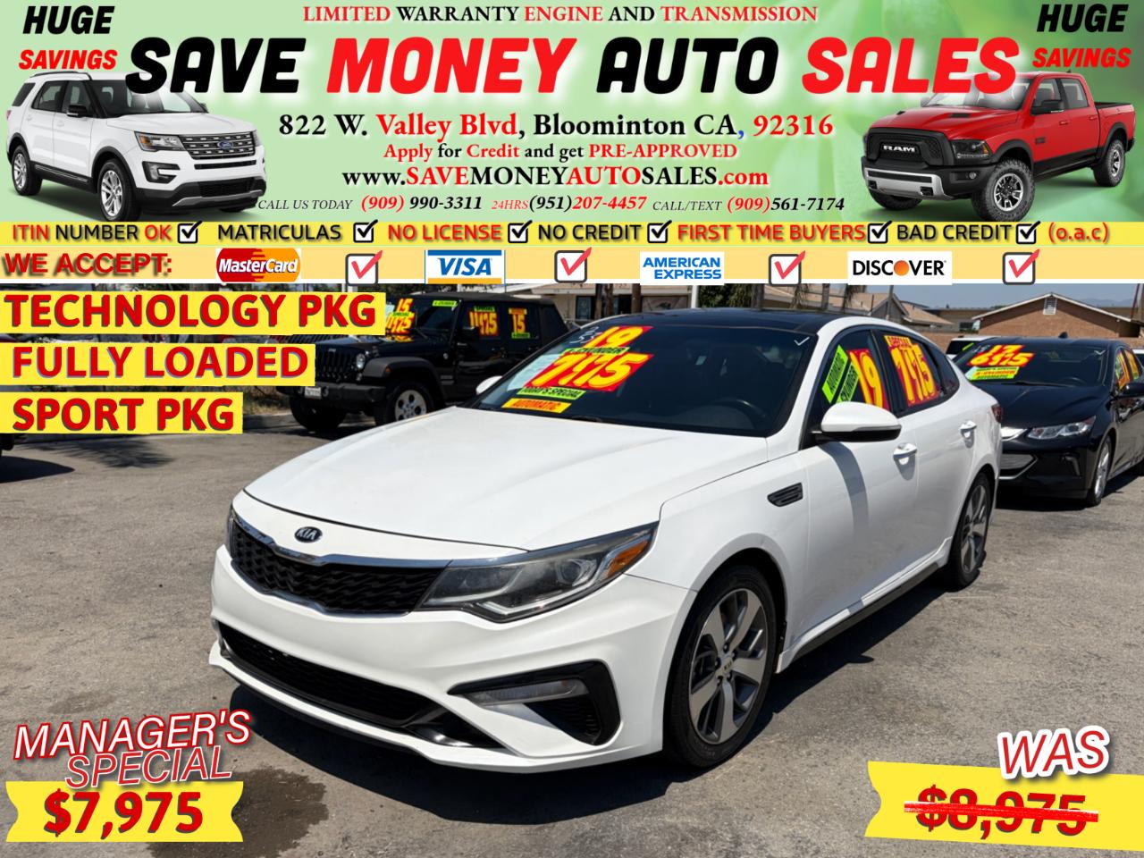 2019 Kia Optima SPORT PKG