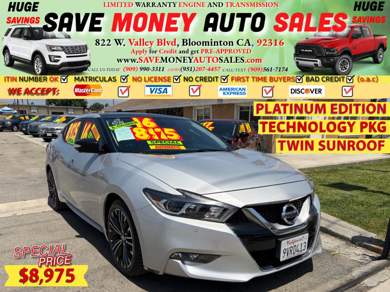 2016 Nissan Maxima PLATINUM EDITION