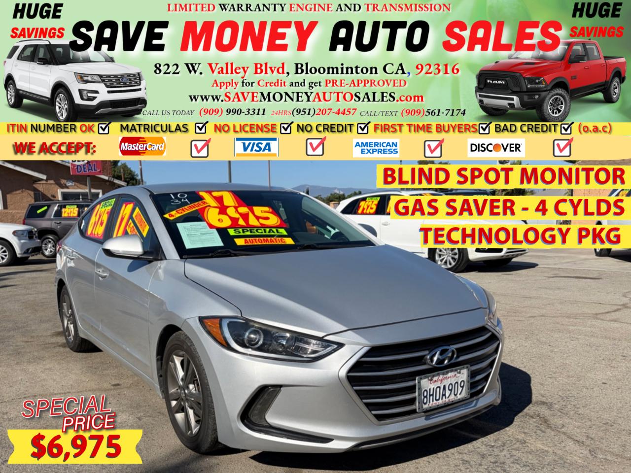 2017 Hyundai Elantra BLIND SPOT MONITOR