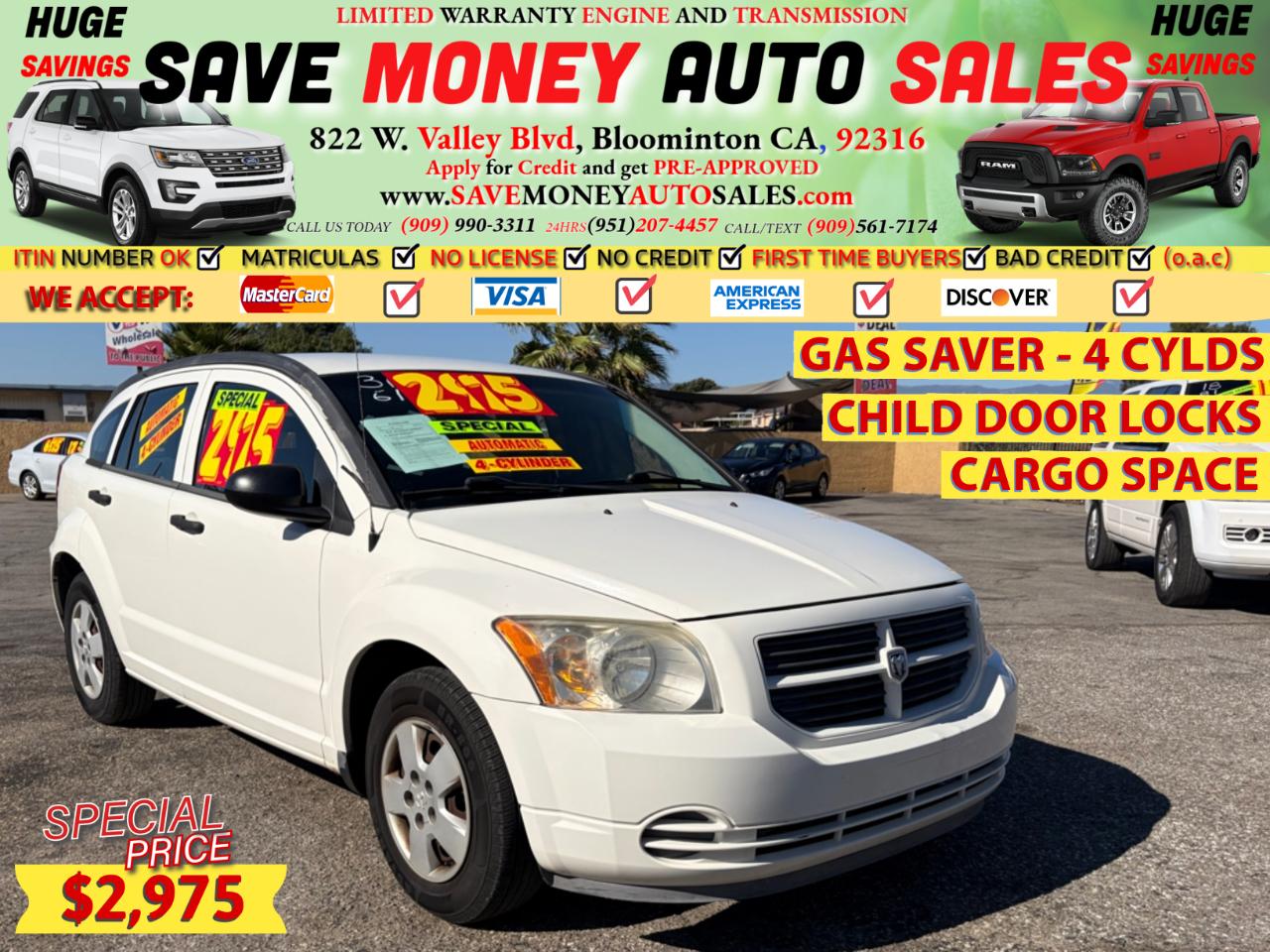 2008 Dodge Caliber CHILD DOOR LOCKS