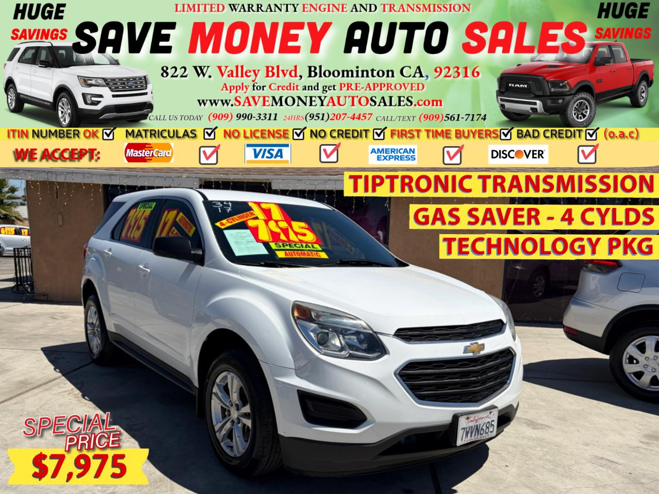 2017 Chevrolet Equinox TIPTRONIC TRANSMISSION