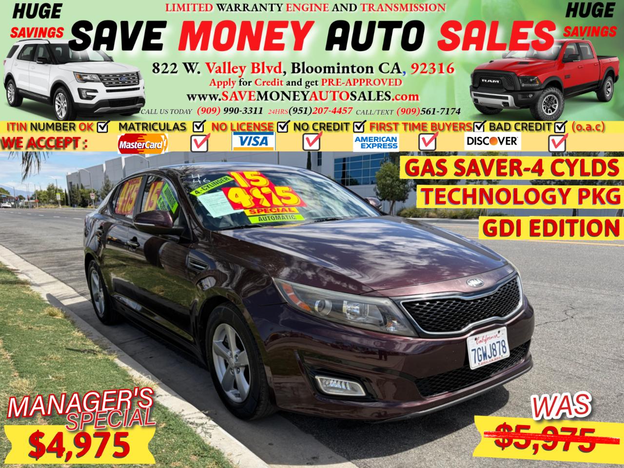 2015 Kia Optima TECHNOLOGY PKG