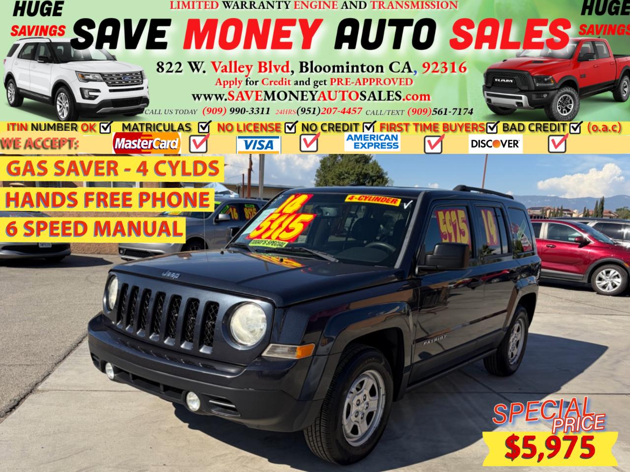 2014 Jeep Patriot 6 SPEED MANUAL