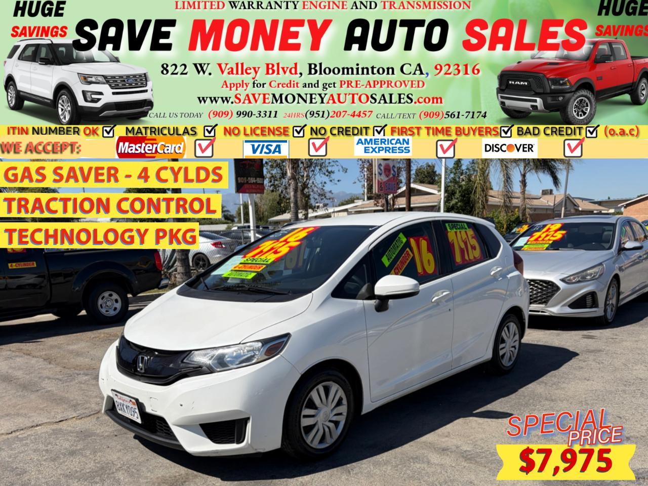 2016 Honda Fit GAS SAVER - 4 CYLDS