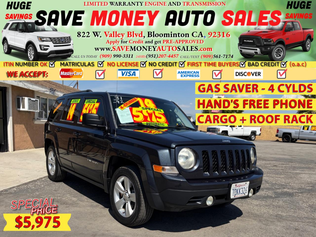 2014 Jeep Patriot CARGO + ROOF RACK