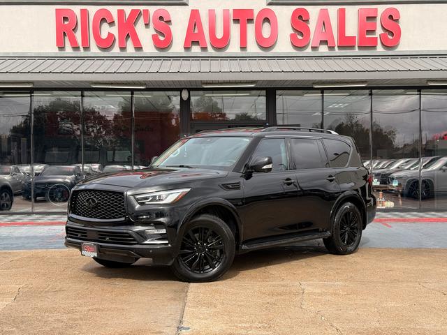 Black 2019 INFINITI QX80 Luxe RWD SUV / Crossover Rear-Wheel Drive Automatic