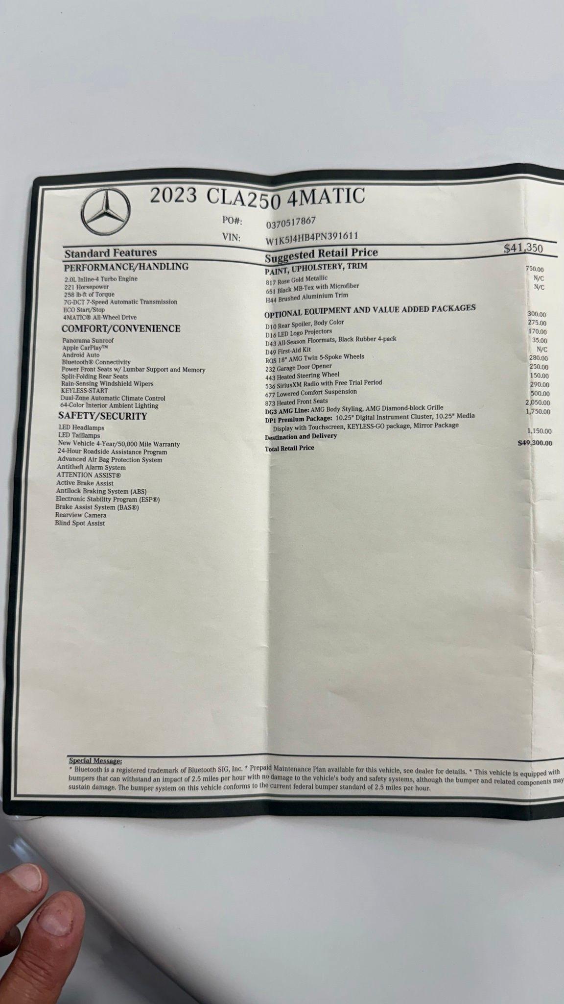Mercedes-Benz CLA-Class  2023