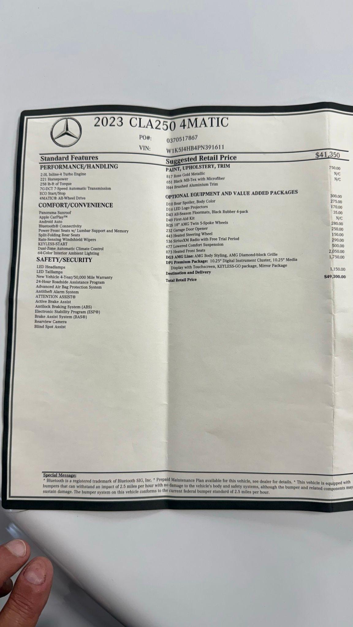 Mercedes-Benz CLA-Class  2023