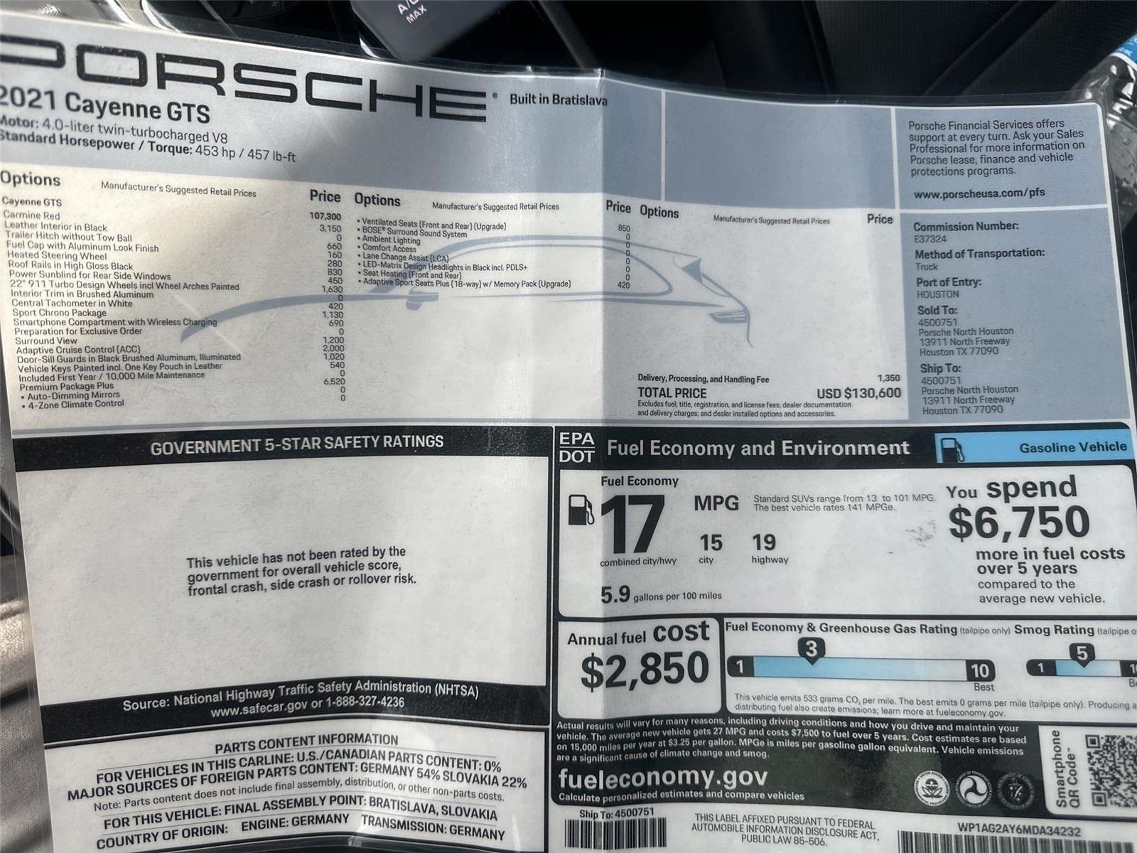 Porsche Cayenne GTS 2021