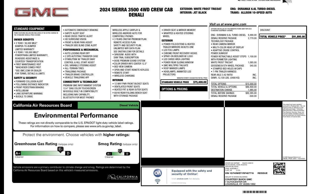 GMC Sierra 3500HD Denali Crew Cab 4WD 2024