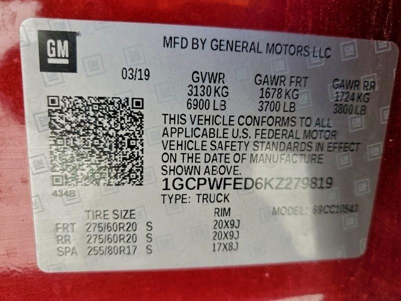 Chevrolet Silverado 1500 High Country Crew Cab 2WD 2019