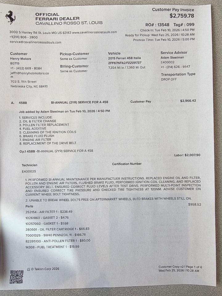 Ferrari 458 Italia  2015