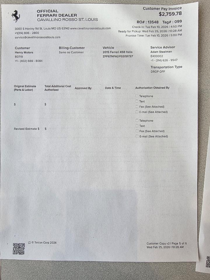 Ferrari 458 Italia  2015