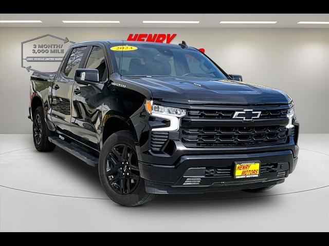 Black 2023 Chevrolet Silverado 1500 RST Crew Cab 4WD Pickup Truck Four-Wheel Drive Automatic