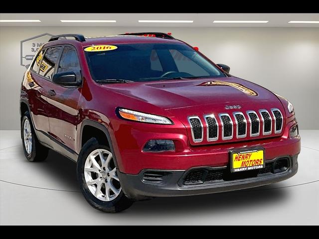 Red (Maroon) 2016 Jeep Cherokee Sport 4WD SUV / Crossover Four-Wheel Drive Automatic