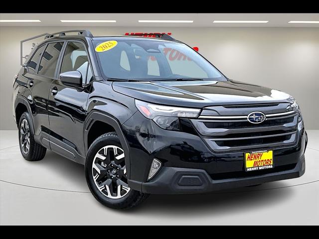 Black 2025 Subaru Forester Premium Crossover AWD SUV / Crossover All-Wheel Drive Automatic