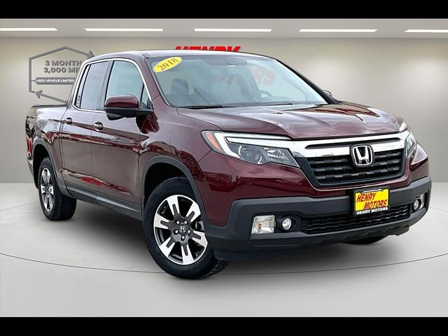 Red 2018 Honda Ridgeline RTL-T AWD Pickup Truck All-Wheel Drive Automatic