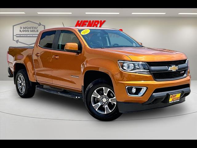 Orange 2017 Chevrolet Colorado Pickup Truck Four-Wheel Drive Automatic