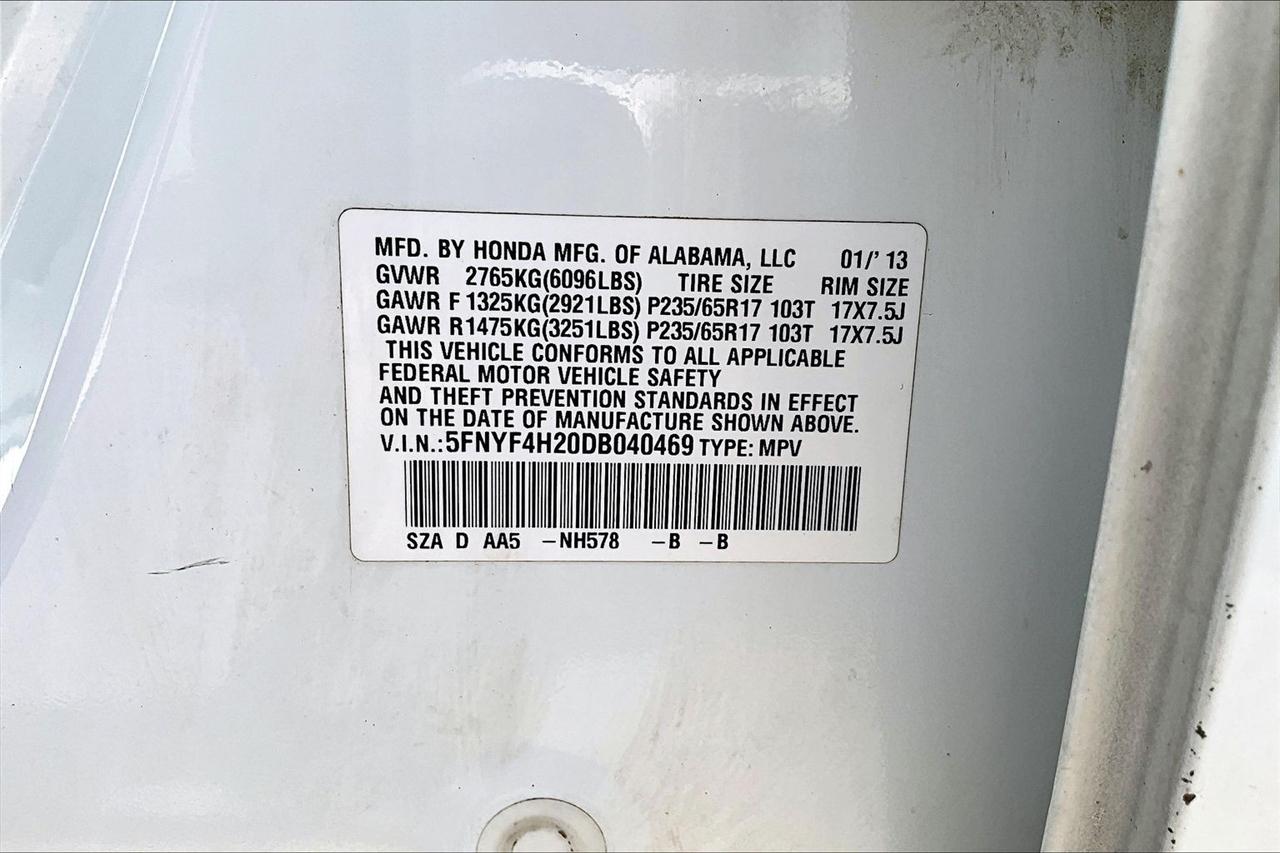 Honda Pilot 4WD 4dr LX 2013