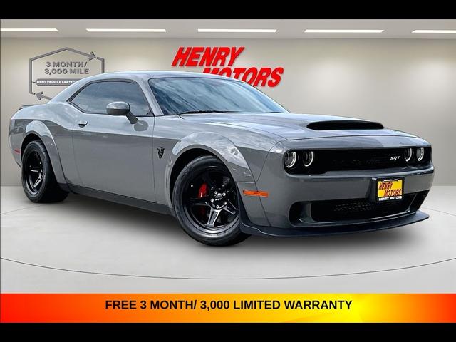 Gray 2018 Dodge Challenger Coupe Rear-Wheel Drive Automatic