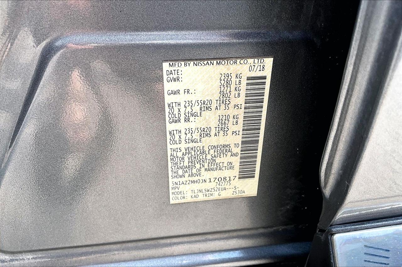 Nissan Murano AWD Platinum 2018